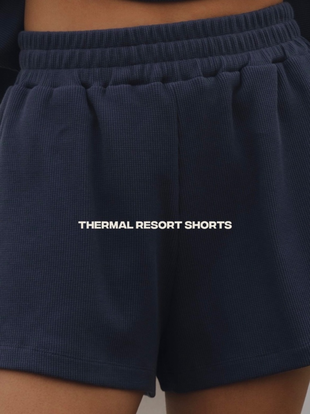Daily Drills Women's 'Thermal Resort Short' Waffle Bottoms in 'Navy'